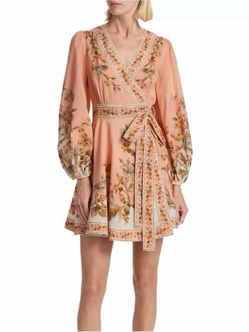 NWT Zimmermann size 3 Tallow Wrap Mini Dress